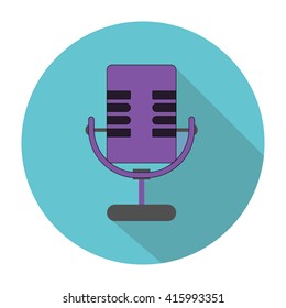 Microphone icon with shadow.