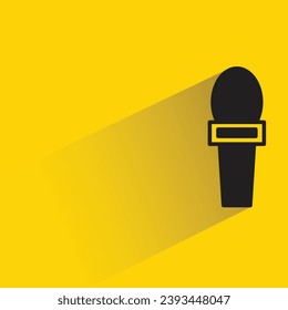 microphone icon with shadow on yellow background