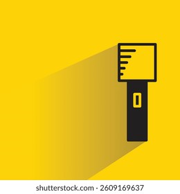microphone icon with shadow on yellow background