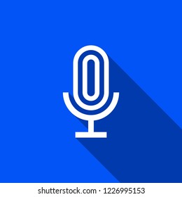Microphone icon with shadow , sign design