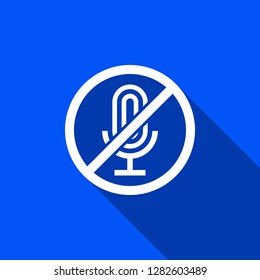 Microphone icon with shadow , sign design