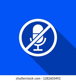 Microphone icon with shadow , sign design