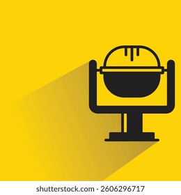 microphone icon with shadow yellow background