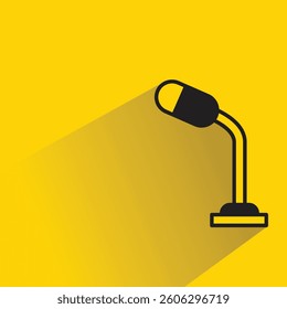 microphone icon with shadow yellow background