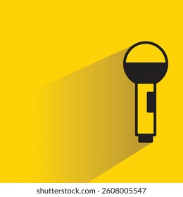 microphone icon with shadow yellow background