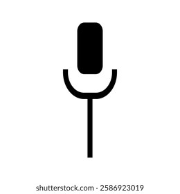 Microphone icon showcasing vocal strength, sound clarity, and stage performance. Perfect for music branding and professional recording