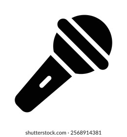 A microphone icon showing audio recording, speaking, or broadcasting