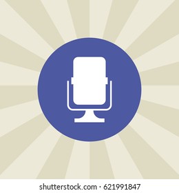 microphone icon. sign design. background