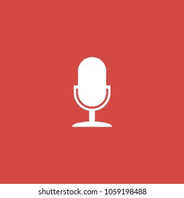 microphone icon. sign design. red background