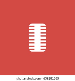 microphone icon. sign design. red background