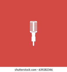 microphone icon. sign design. red background