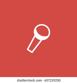 microphone icon. sign design. red background