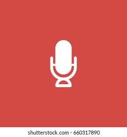 microphone icon. sign design. red background