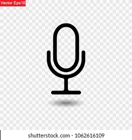 Microphone Icon Sign Isolated On Transparent Background,Vector Illustration EPS10