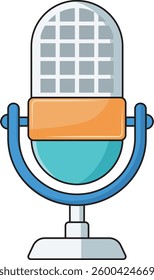 Microphone Icon. microphone sign. Karaoke mic. Podcast microphone symbol