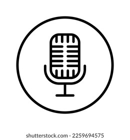 Microphone icon. sign for mobile concept and web design. vector illustration	