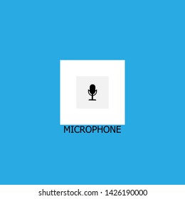 microphone icon sign signifier vector