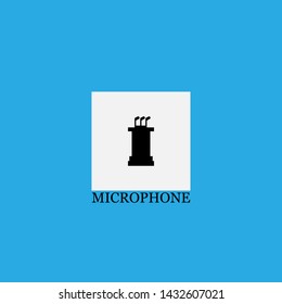 microphone icon sign signifier vector