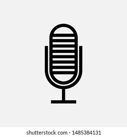 
Microphone Icon - Sign & Symbol Logo Vector.