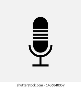 Microphone Icon - Sign & Symbol Logo Vector.