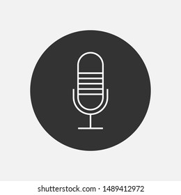 Microphone Icon - Sign & Symbol Logo Vector.