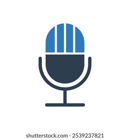 Vector de símbolo de símbolo de icono de micrófono