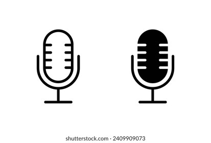 Microphone icon, microphone sign vector for web site Computer and mobile app
