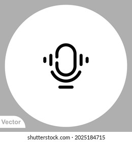Microphone icon sign vector,Symbol, logo illustration for web and mobile