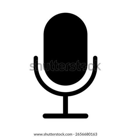 Microphone icon silhouette. Vector image