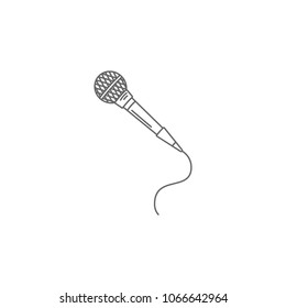 Microphone icon. Simple element illustration. Microphone symbol design template. Can be used for web and mobile on white background