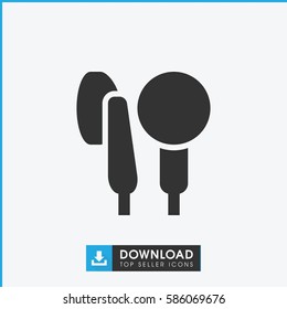 microphone icon. Simple filled microphone icon. On white background.