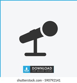 microphone icon. Simple filled microphone vector icon. On white background.