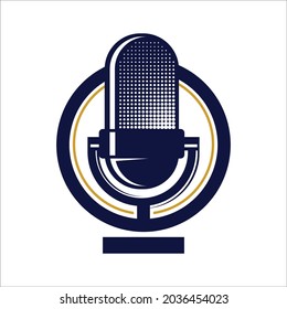 microphone icon with simple flat design.