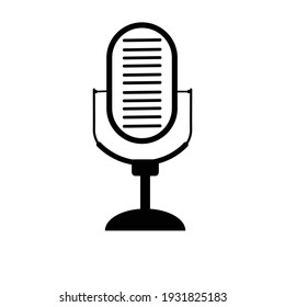 microphone icon. simple microphone flat icon. podcast microphone icon design.