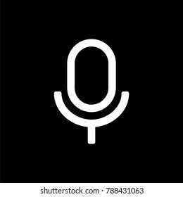 Microphone icon for simple flat style ui design.