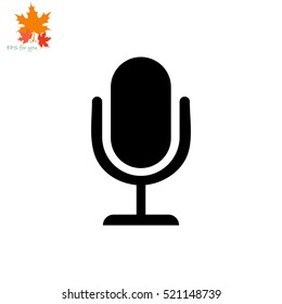 Microphone icon. Simple illustration.