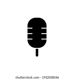 Microphone icon. simple illustration. mobile concept app icon and web design. Editable stroke. Design template vector