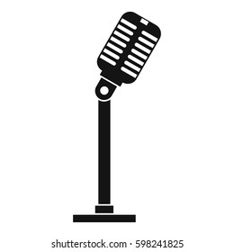 Microphone icon. Simple illustration of microphone vector icon for web