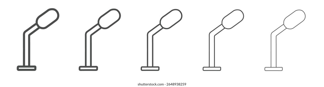 ícone de microfone sinal de vetor isolado simples