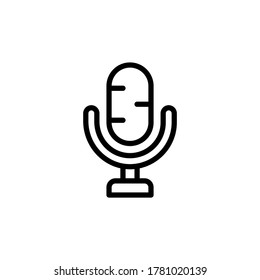 Microphone icon. Simple line, outline vector elements of rock n roll icons for ui and ux, website or mobile application