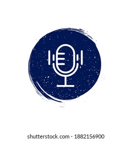 Microphone icon. Simple line, outline vector elements of rock n roll icons for ui and ux, website or mobile application