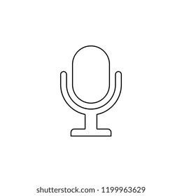 Microphone icon. Simple outline vector of cinema set for UI and UX, website or mobile application