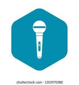 Microphone icon in simple style isolated on white background. Sound symbol