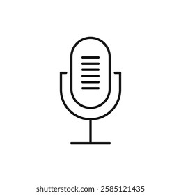 Microphone icon. simple thin line vector icon