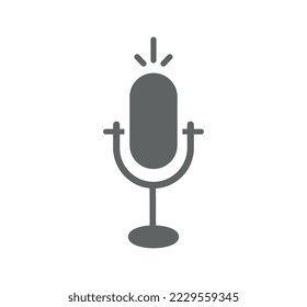Microphone icon for singing in karaoke.