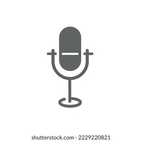 Microphone icon for singing music and recording sounds.