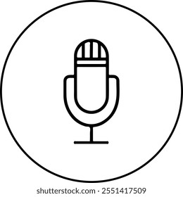 Microphone icon for social media