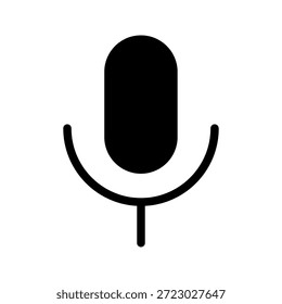 Ícone do microfone. Botão de gravação de som. Símbolo de voz. Ilustração vetorial de alto-falante do podcast.