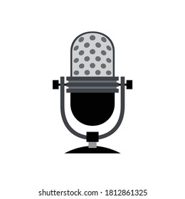 microphone icon in the sound studio for recording