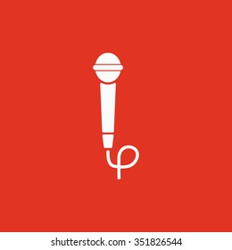 The microphone icon. Sound symbol. Flat Vector illustration